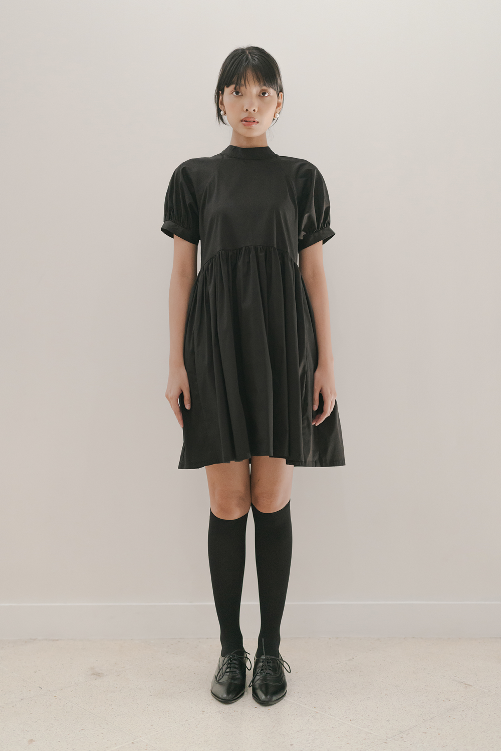 Hiraya Raglan Dress in Black