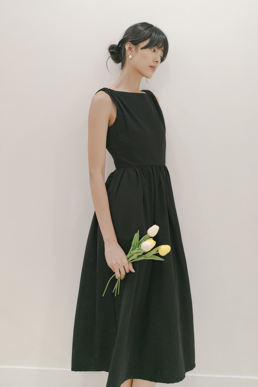 Boat neck top dresses images