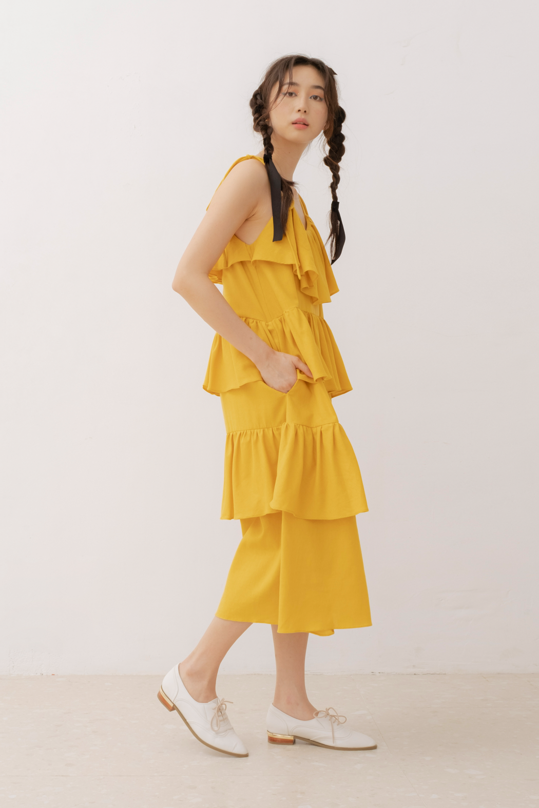 Laya Dress in Yellow (40% Off)