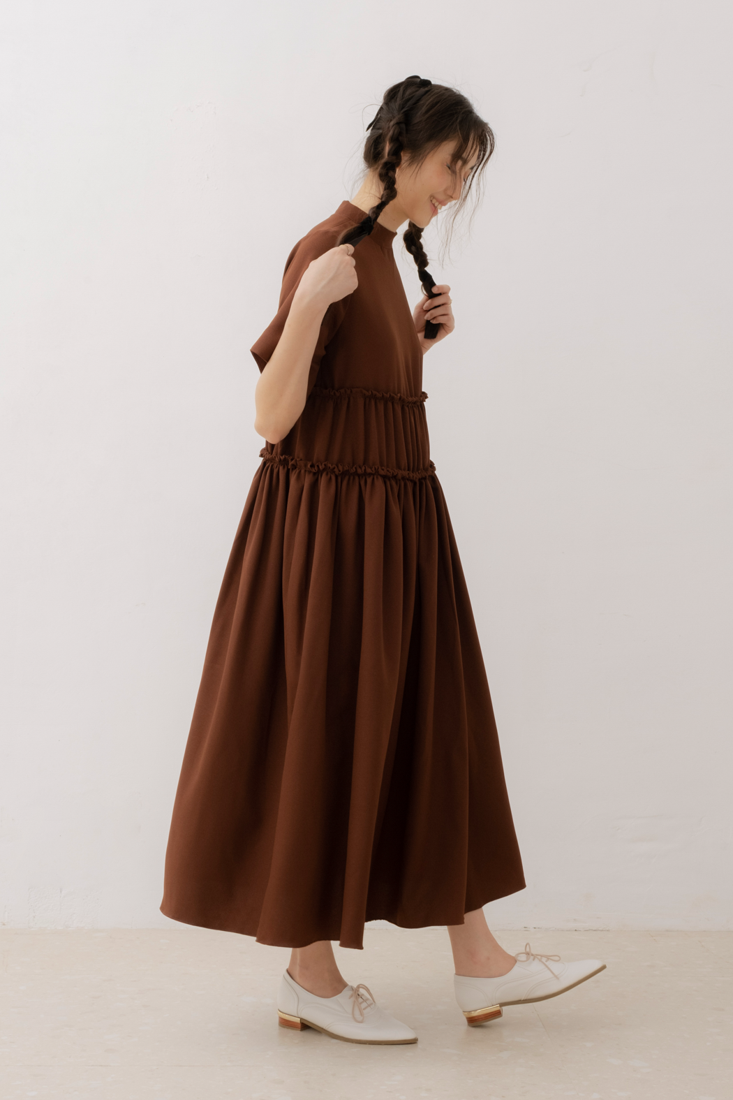 Nais Dress in Brown (40% Off)