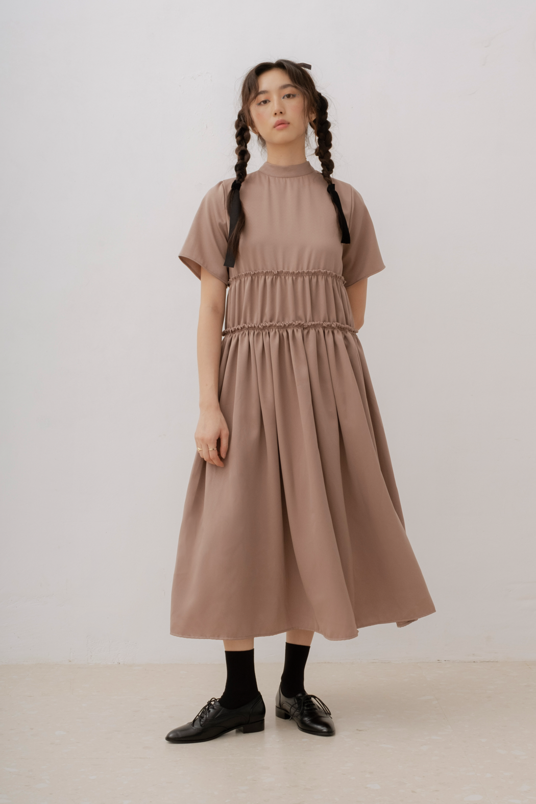 Nais Dress in Taupe (40% Off)